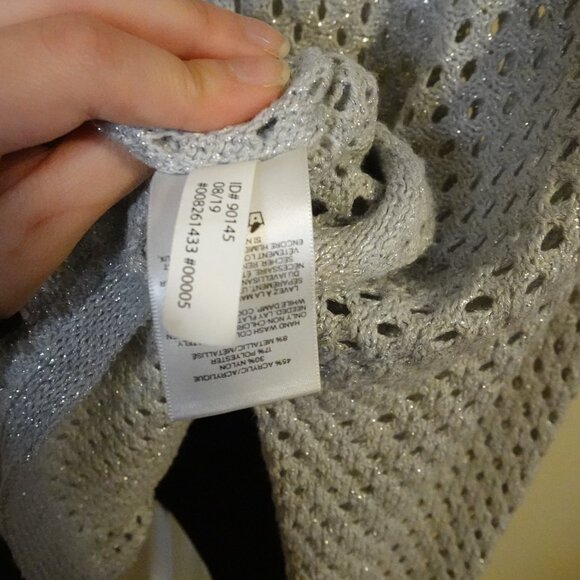 Express Silver Gray Sparkle Top - Picture 4 of 5